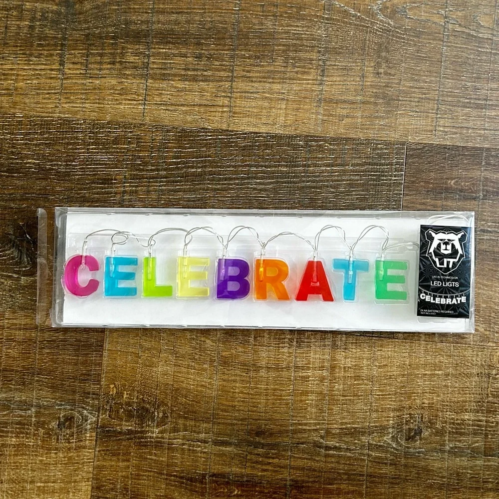 CELEBRATE string lights